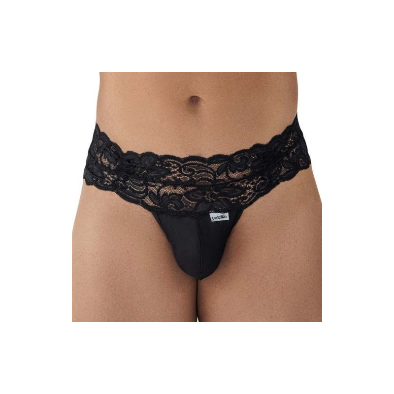 CandyMan String Dentelle à Lacets Uzza Noir